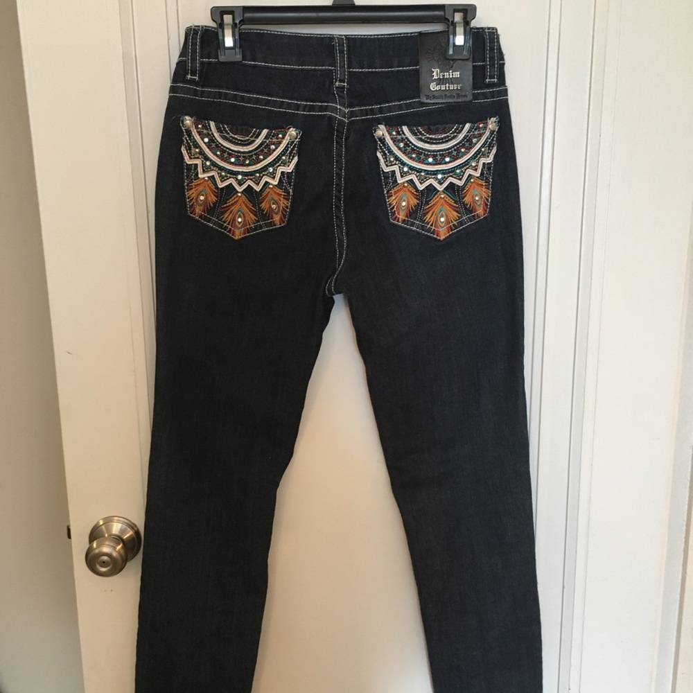 Denim Couture Embellished Jeans